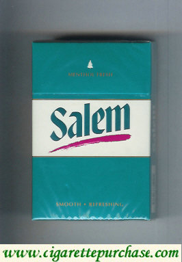 Salem Menthol Fresh with red line cigarettes hard box
